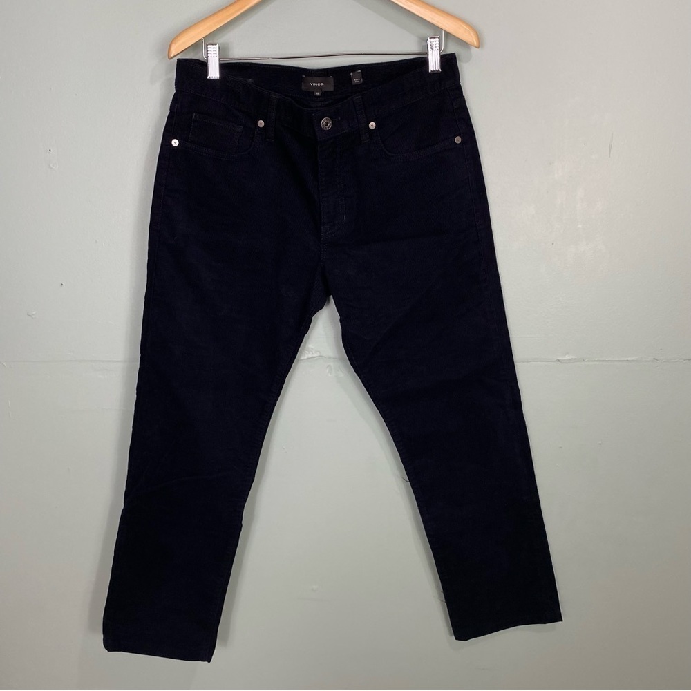 Vince Slim‎ Fit Dylan Corduroy Navy Blue Pants Sz 32